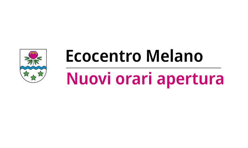 Ecocentro Melano - nuovi orari